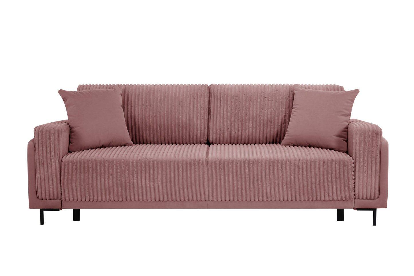 Sofa Arosa – miękka, sztruksowa, różowa