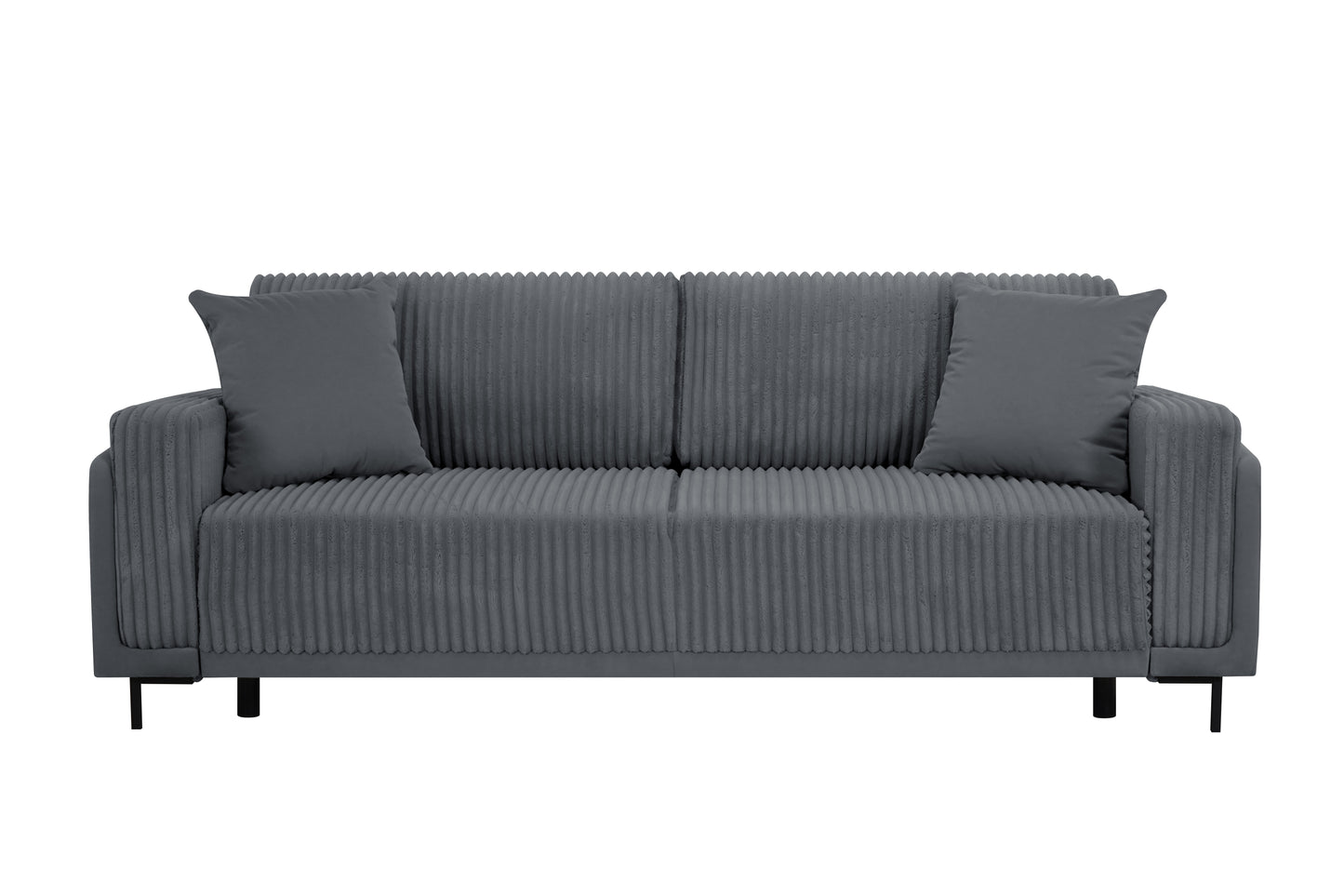 Sofa Arosa – miękka, sztruksowa, szara