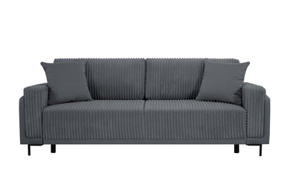 Sofa Arosa – miękka, sztruksowa, szara