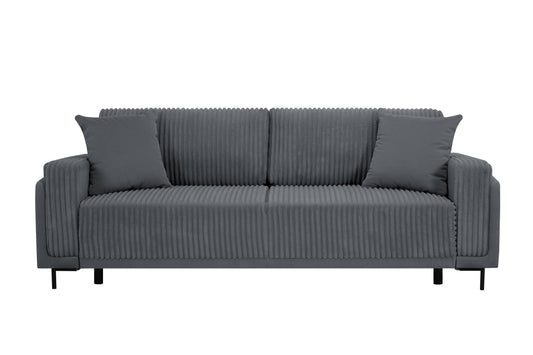Sofa Arosa – miękka, sztruksowa, szara