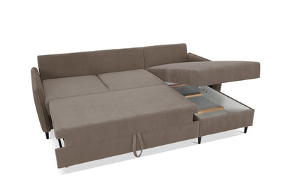 Narożnik Milo uni brązowy sztruks