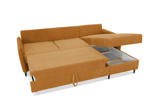 Narożnik Milo uni sztruks musztardowy