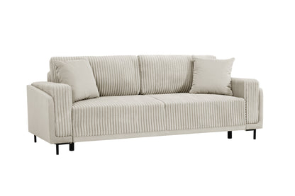 Sofa Arosa – miękka, sztruksowa, kremowa