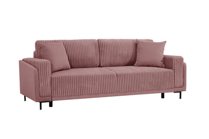 Sofa Arosa – miękka, sztruksowa, różowa