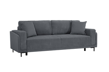 Sofa Arosa – miękka, sztruksowa, szara
