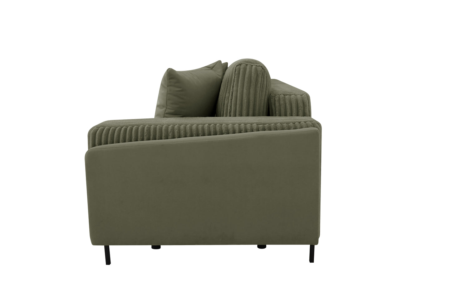 Sofa Arosa – miękka, sztruksowa, oliwkowa