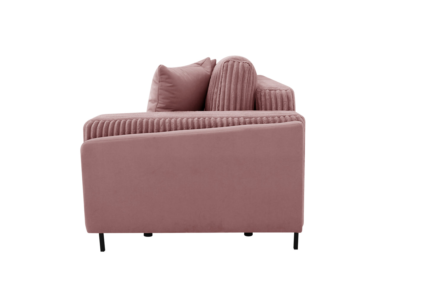 Sofa Arosa – miękka, sztruksowa, różowa