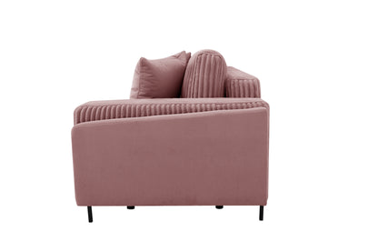 Sofa Arosa – miękka, sztruksowa, różowa