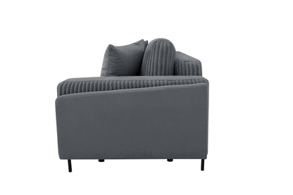 Sofa Arosa – miękka, sztruksowa, szara