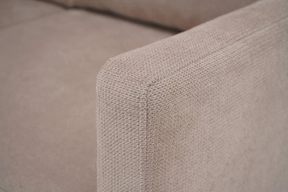 Sofa Manama rozkładana beżowa metalowe nóżki