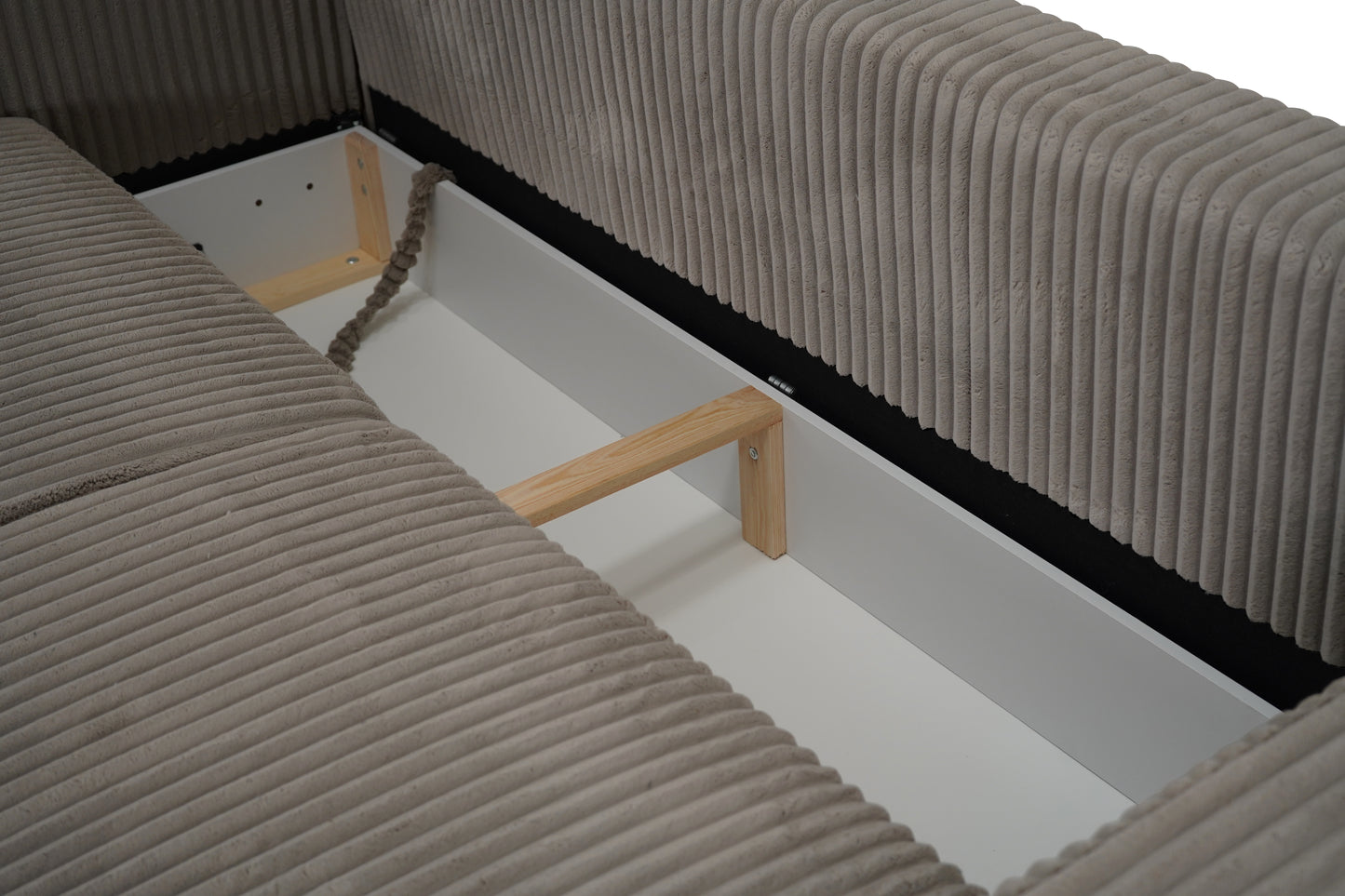 Sofa Arosa – miękka, sztruksowa, beżowa