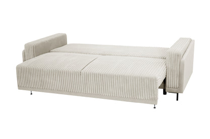 Sofa Arosa – miękka, sztruksowa, kremowa