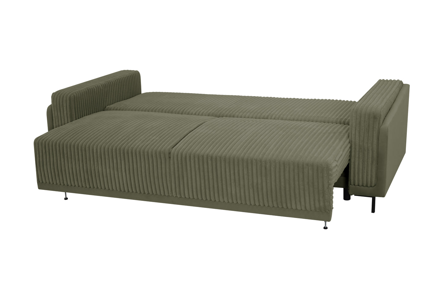 Sofa Arosa – miękka, sztruksowa, oliwkowa