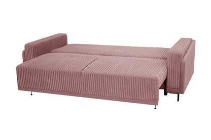 Sofa Arosa – miękka, sztruksowa, różowa