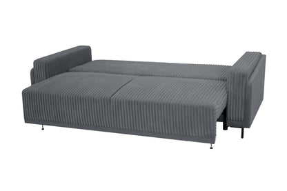 Sofa Arosa – miękka, sztruksowa, szara