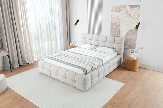 Łóżko Magnelio 140 tapicerowane boucle