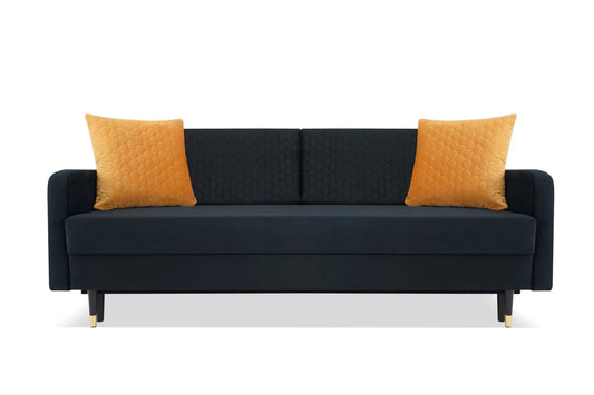 Sofa Raven czarna rozkładana