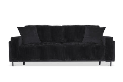 Sofa Arosa sztruks velvet miękka czarna