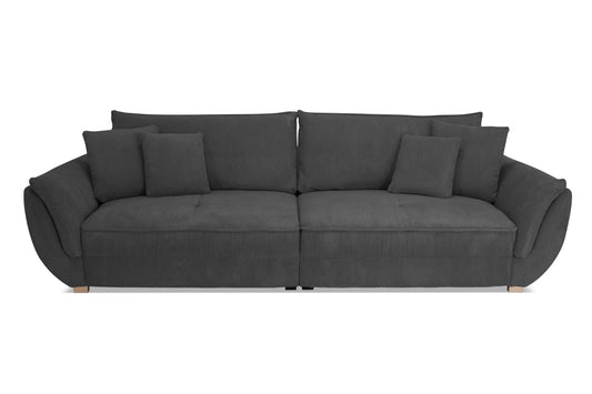 Sofa Fluffy grafitowa sztruksowa Poso