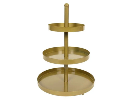 Stalowa etażerka złota 35cm