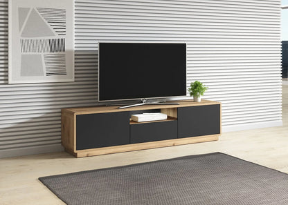 Szafka RTV Aston czarny front 180cm nowoczesna