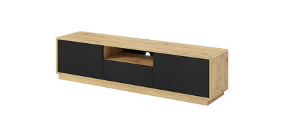 Szafka RTV Aston czarny front 180cm nowoczesna