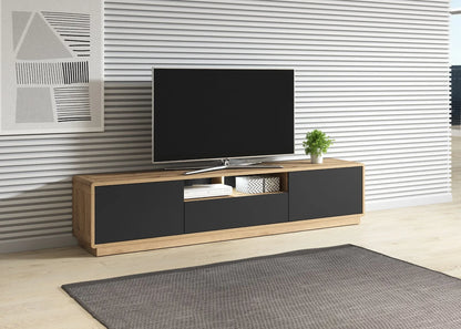 Szafka RTV Aston czarny front 200cm nowoczesna