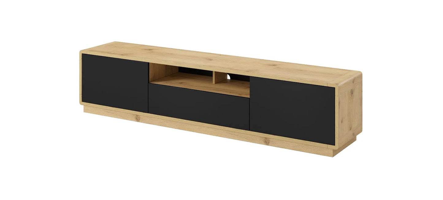 Szafka RTV Aston czarny front 200cm nowoczesna