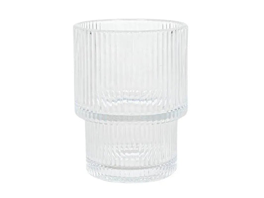 Komplet szklanek ryflowanych wciętych 4szt 300ml
