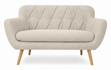 Sofa Sandy kremowa pikowana 2os.