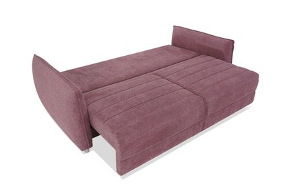 Sofa Rosie rozkładana w kolorze różowym