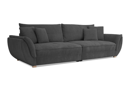 Sofa Fluffy grafitowa sztruksowa Poso