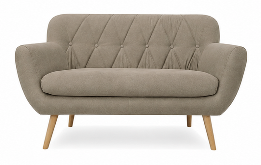 Sofa Sandy beżowa pikowana 2os.