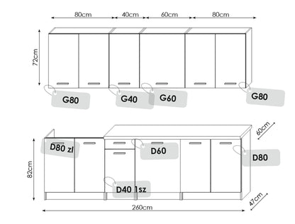 Zestaw mebli kuchennych COMBO