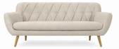 Sofa Sandy kremowa 3os.
