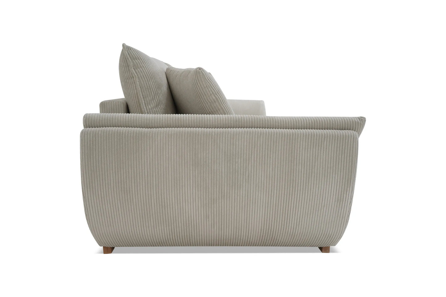 Sofa Fluffy jasnoszara sztruksowa Poso