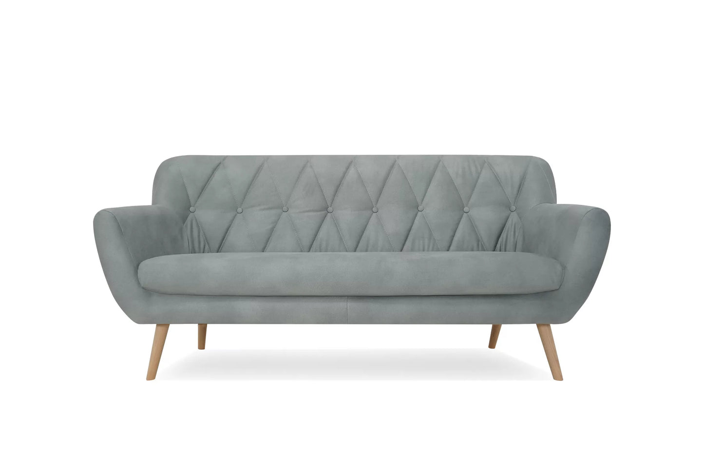Sofa Sandy szara pikowana 3os.