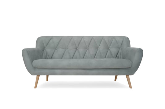 Sofa Sandy szara pikowana 3os.