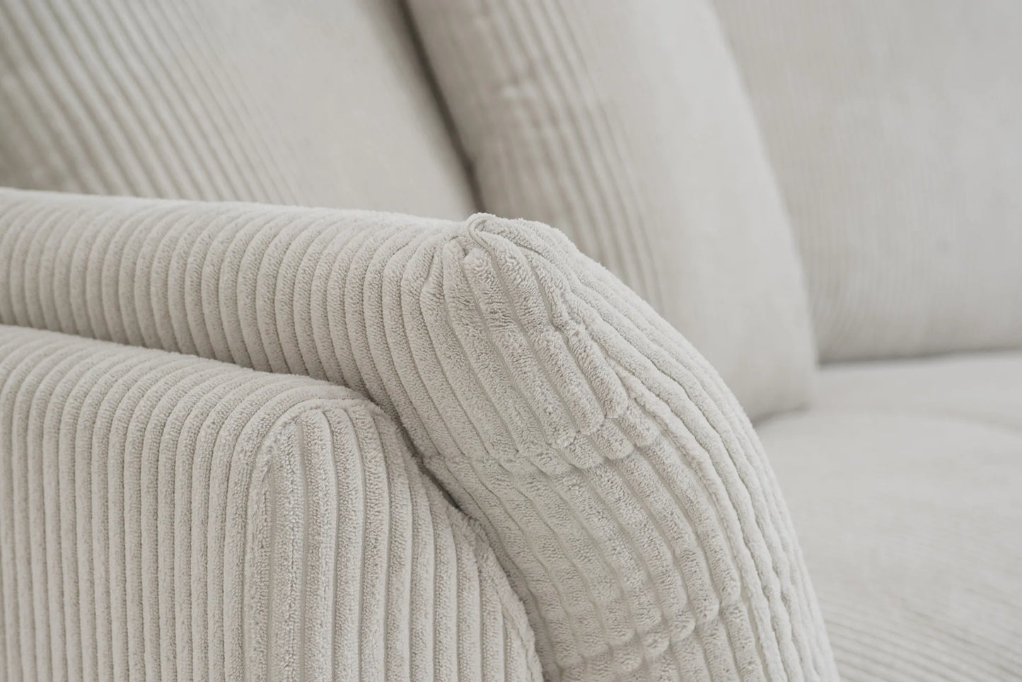 Sofa Fluffy jasnoszara sztruksowa Poso
