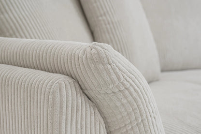 Sofa Fluffy jasnoszara sztruksowa Poso