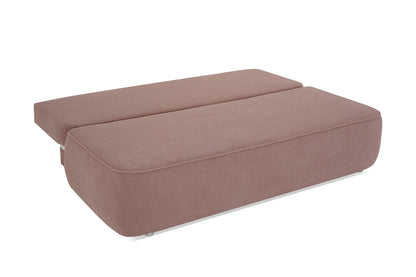 Sofa Nodo boucle pudrowy róż rozkładana