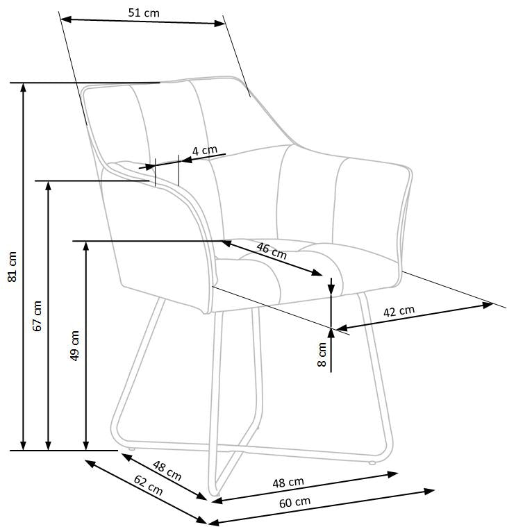 Krzesło K377 popiel/metalowe