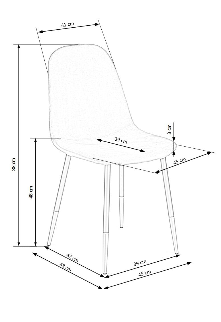 Krzesło K379 popiel/metalowe