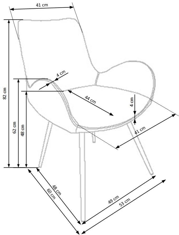 Krzesło K392 popiel/metalowe