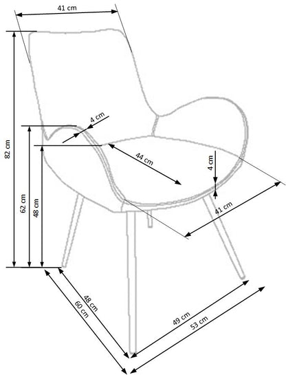 Krzesło K392 popiel/metalowe