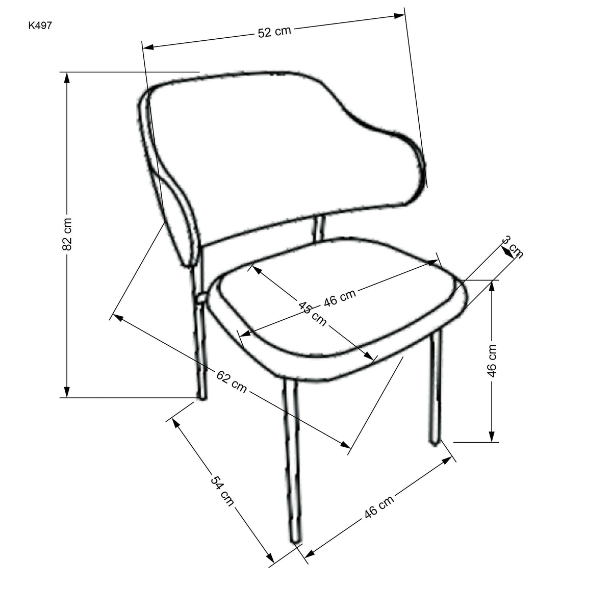 Krzesło K497 popiel/metalowe