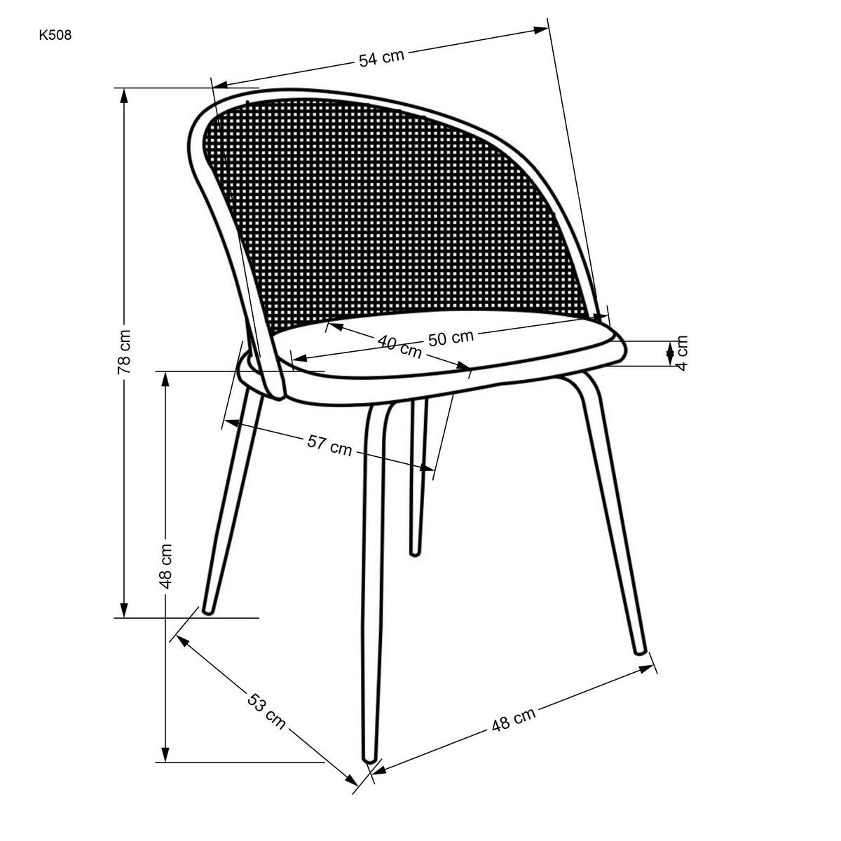 Krzesło K508 popiel/metalowe