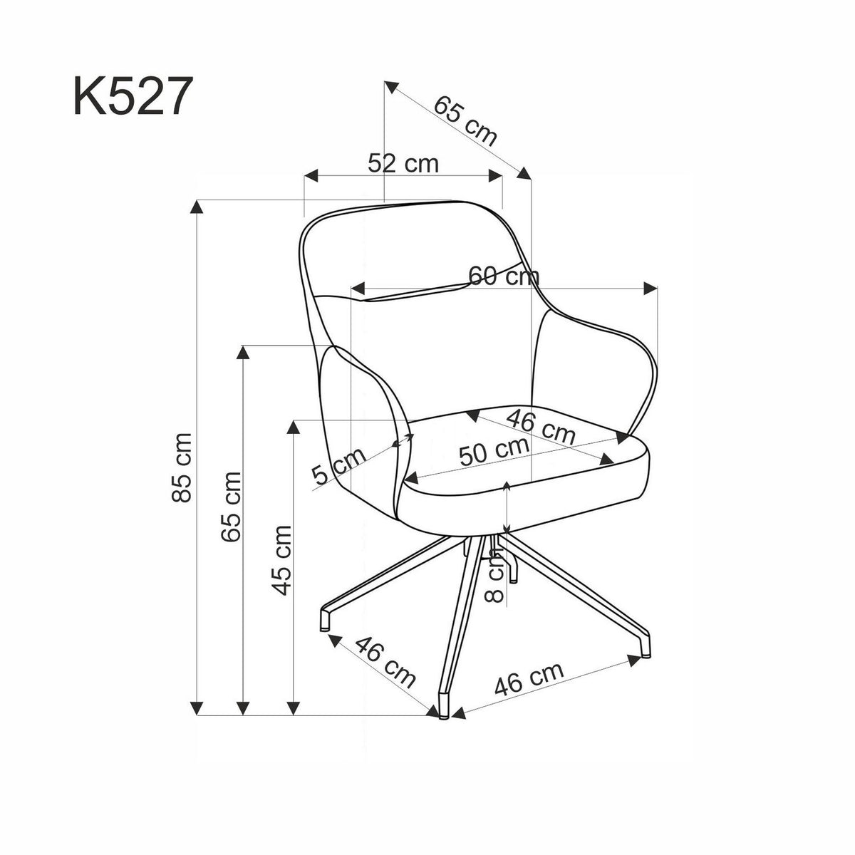 Krzesło K527 beżowe/obrotowe