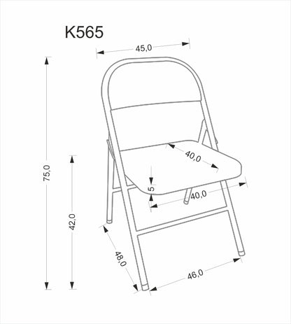 Krzesło K565 składane/czarne