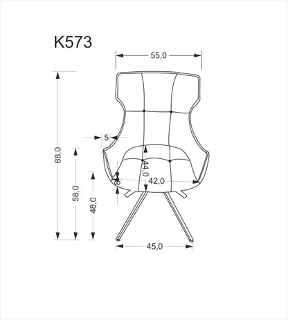 Krzesło K573 popiel/obrotowe